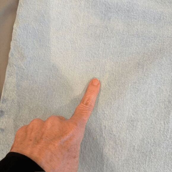 Good American Jeans The Weekender Boyfriend Raw Hem Light wash Size 14 - Picture 9 of 13